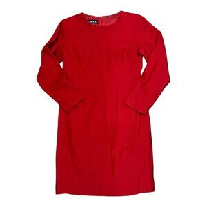 J.G. Hook Red Vintage Wool Cocktail Dress 12